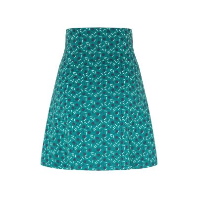 Jupe en jersey verte avec imprimés géométriques 7