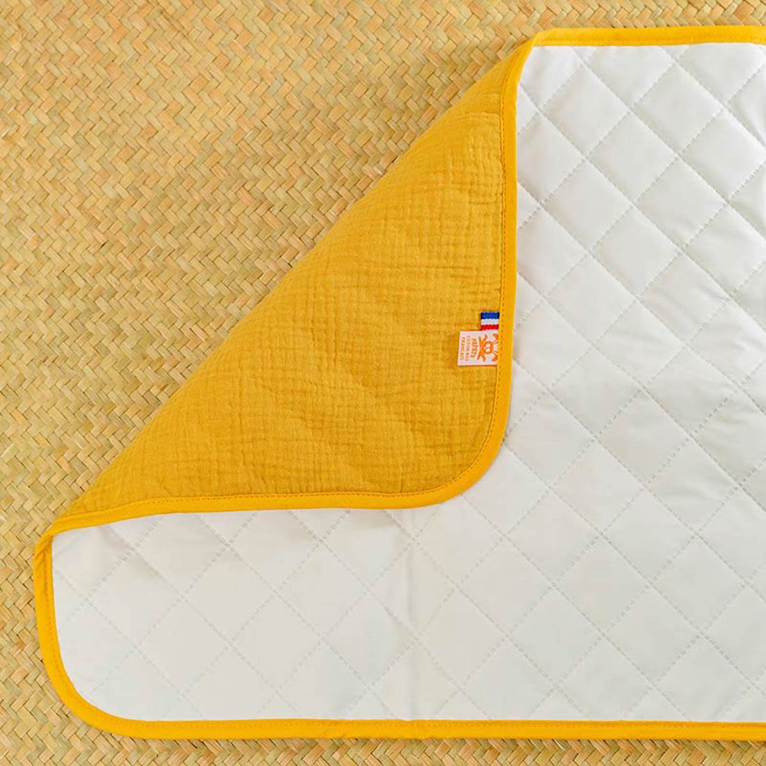 Tapis à Langer Nomade Lubiana en Coton Bio Honey 3