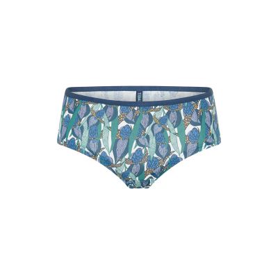 Culotte bleue en jersey coton bio avec motifs fleuris 5