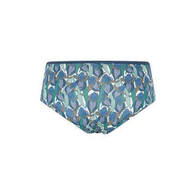 Culotte bleue en jersey coton bio avec motifs fleuris 6