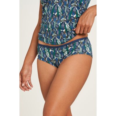 Culotte bleue en jersey coton bio avec motifs fleuris 2