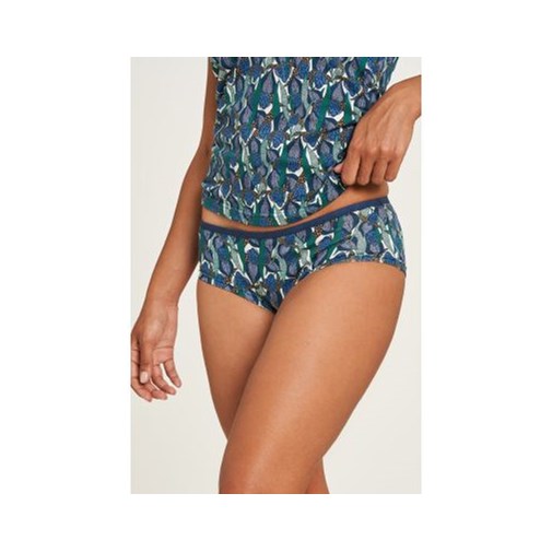 Culotte bleue en jersey coton bio avec motifs fleuris