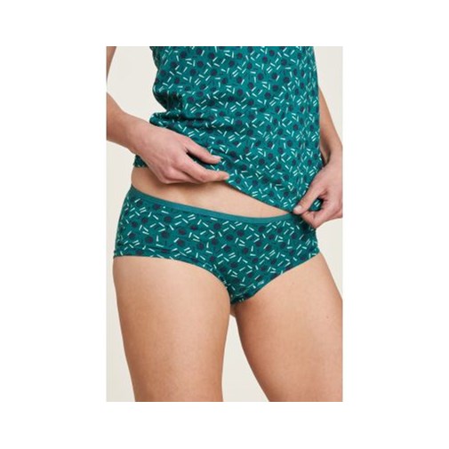 Culotte verte en jersey coton bio avec motifs géométriques