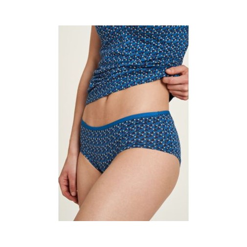 Culotte bleu marine en jersey coton bio avec motifs