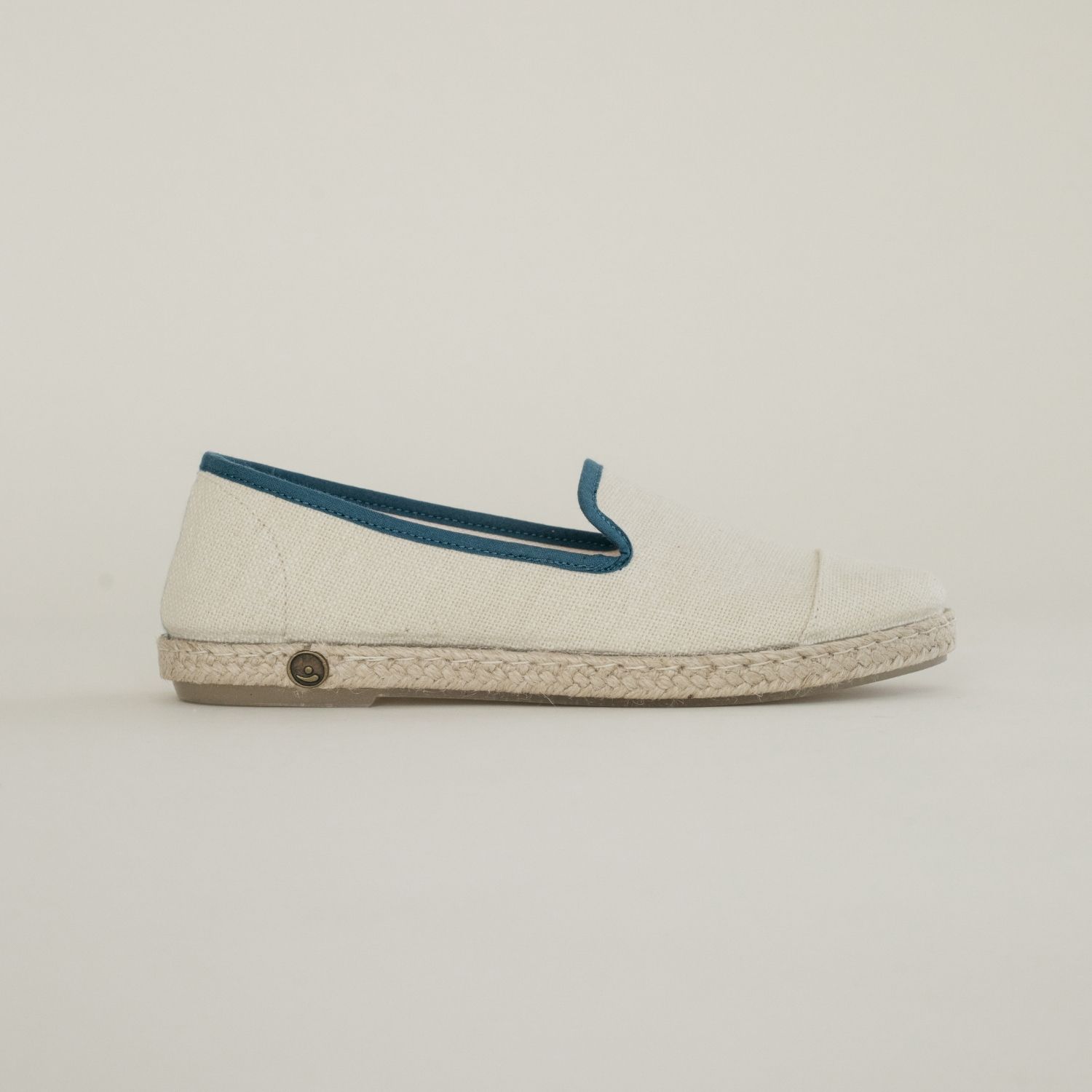 Espadrille femme en Lin Recyclé - Blanc Bleu 2