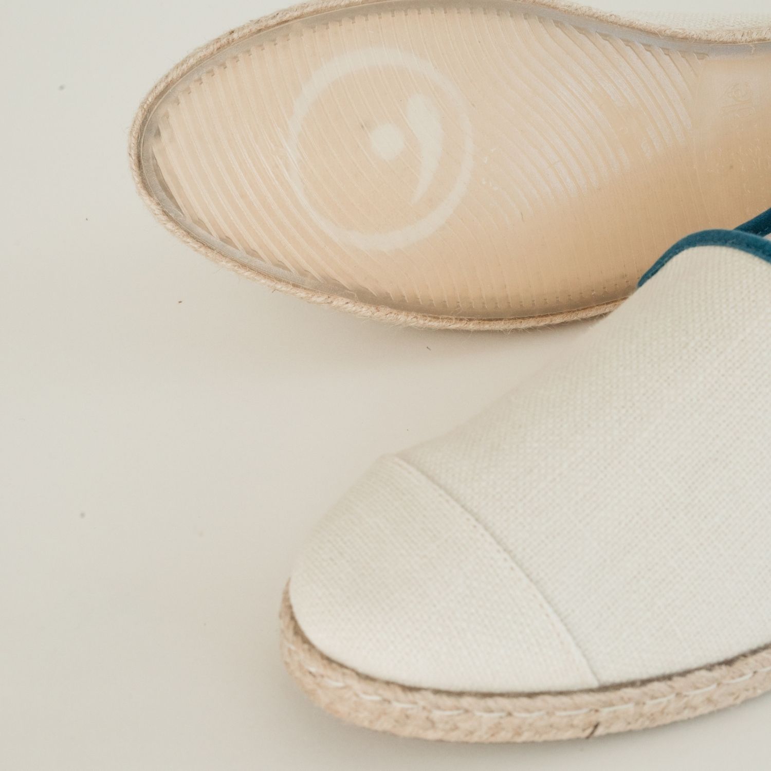 Espadrille femme en Lin Recyclé - Blanc Bleu 3