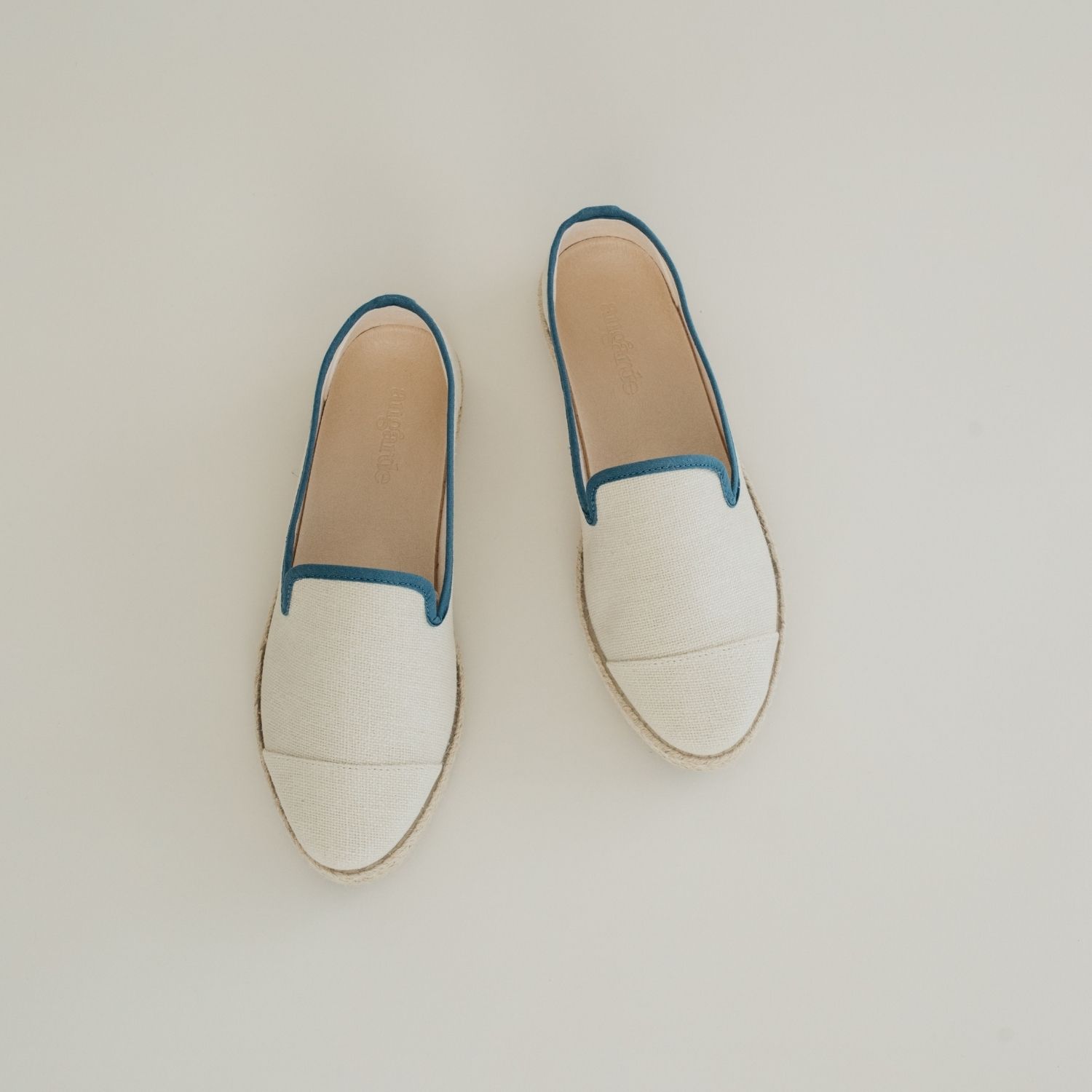 Espadrille femme en Lin Recyclé - Blanc Bleu 4
