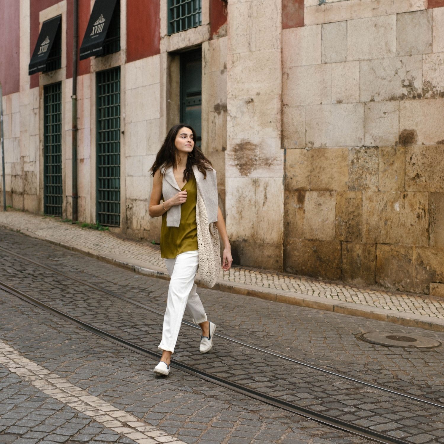 Espadrille femme en Lin Recyclé - Blanc Bleu 6