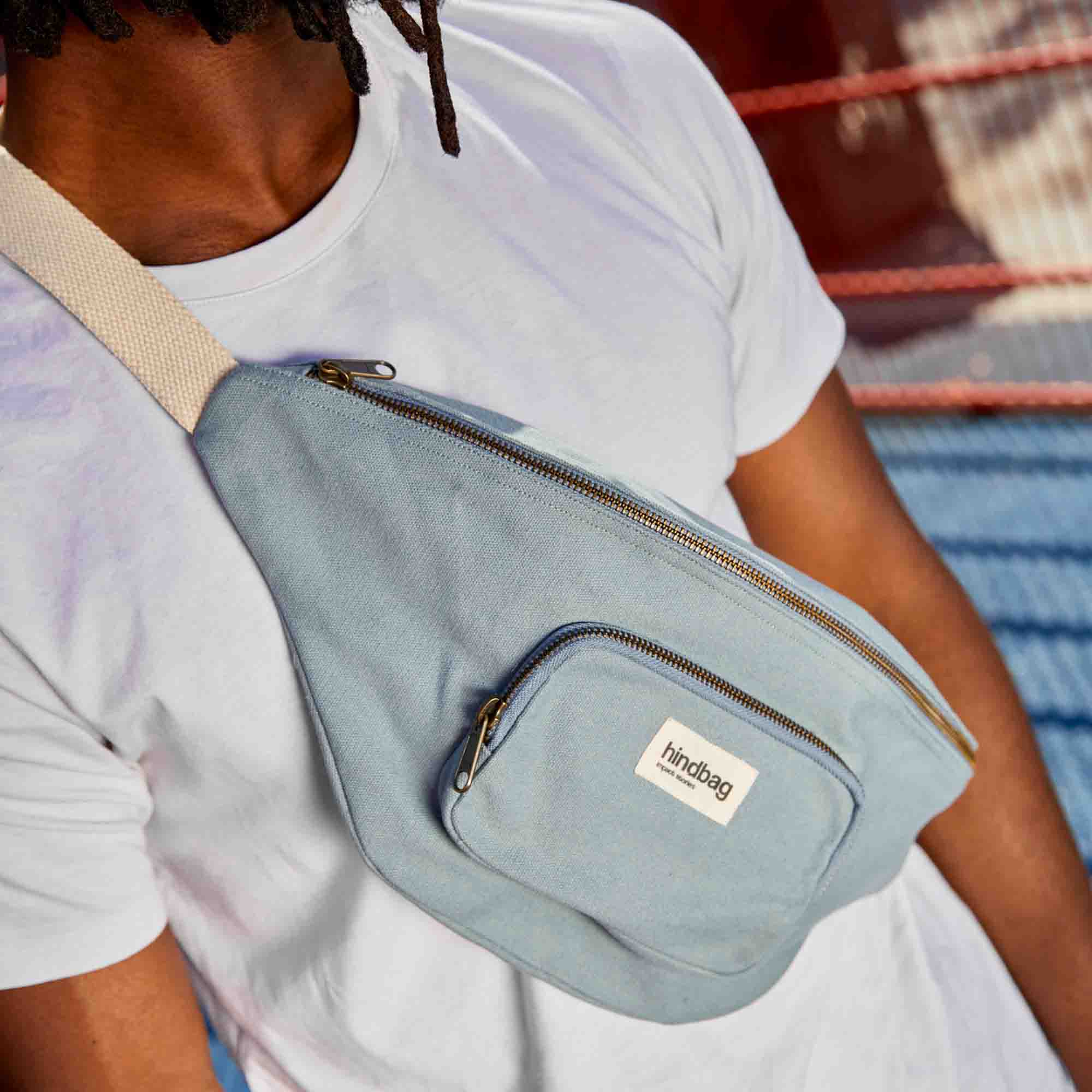 Sac banane XL SOFIA, vert sauge, coton bio 3