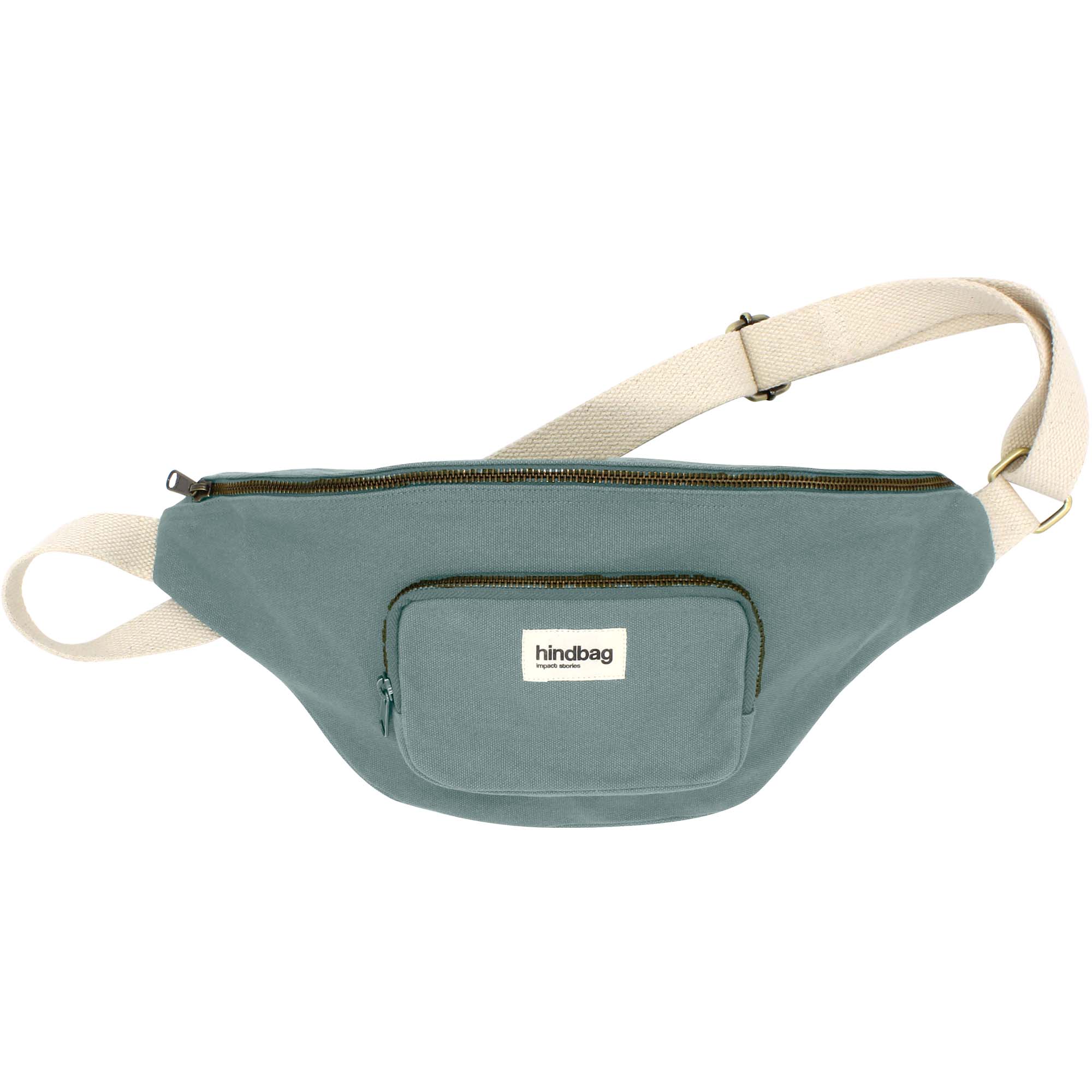 Sac banane XL SOFIA, vert sauge, coton bio 4