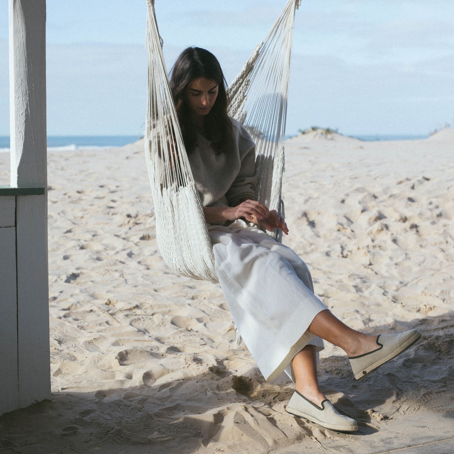 Espadrille femme en Lin Recyclé - Beige Naturel 7