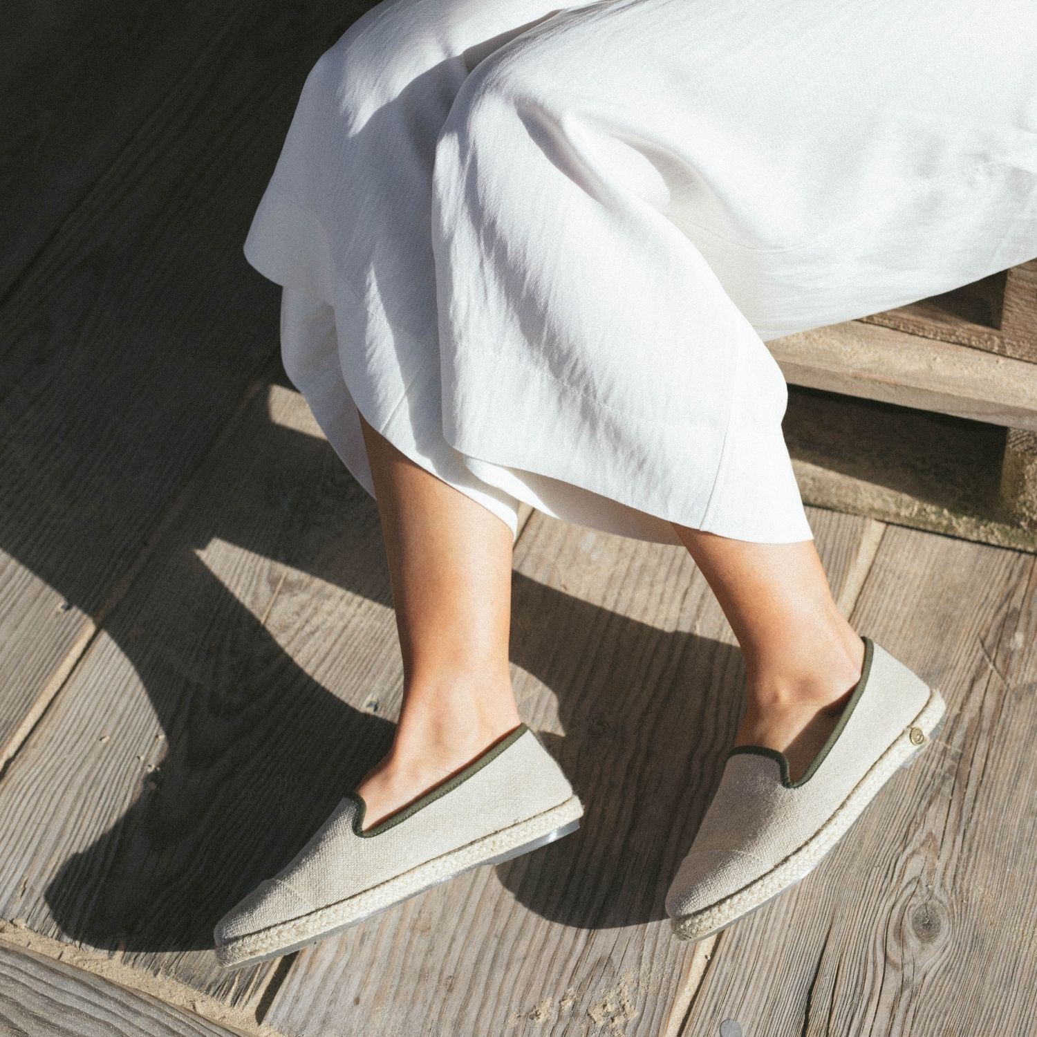 Espadrille femme en Lin Recyclé - Beige Naturel 8