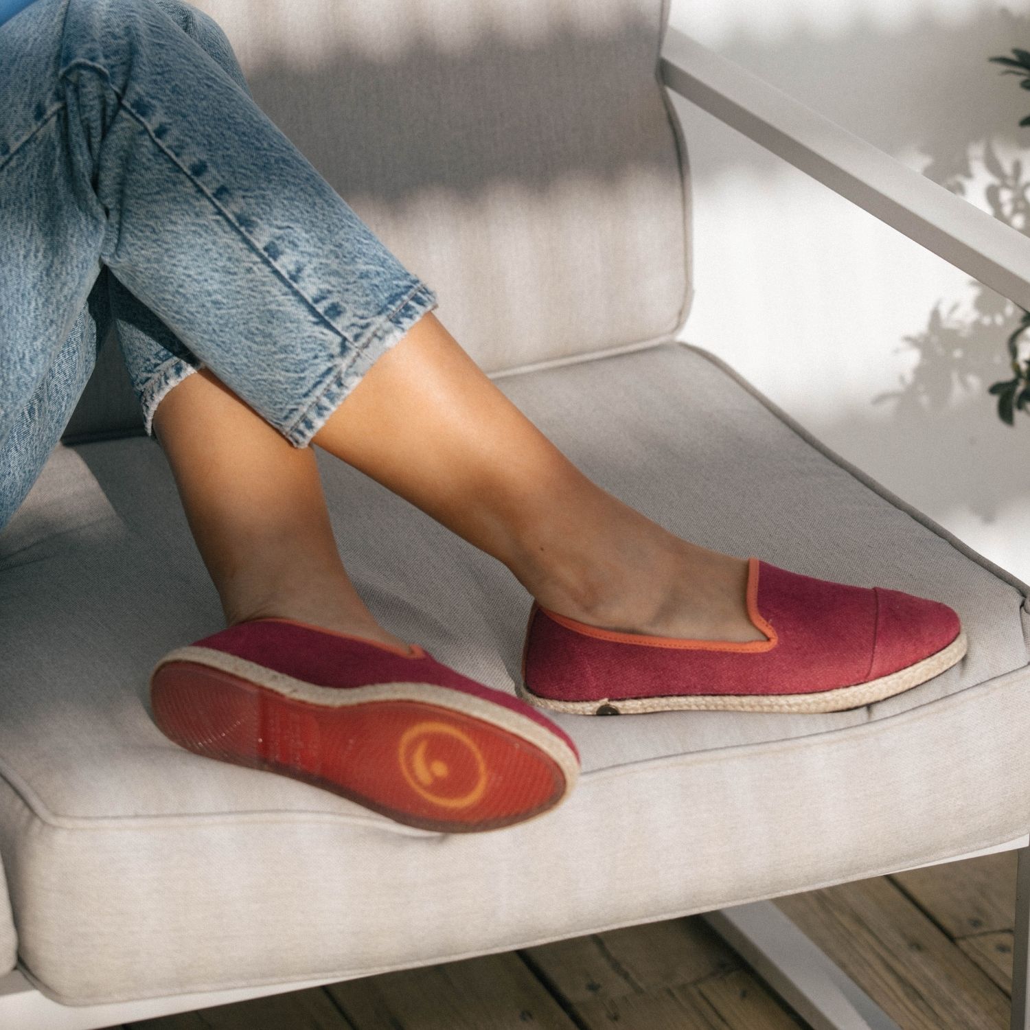 Espadrille femme en Lin Recyclé - Rose Fuschia 7