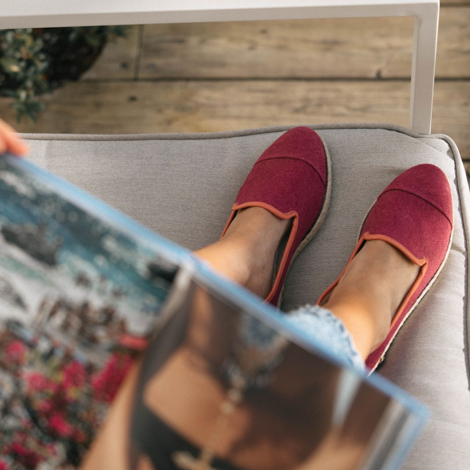 Espadrille femme en Lin Recyclé - Rose Fuschia 8