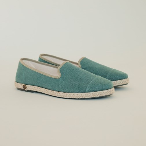 Espadrille homme en Lin Recyclé - Vert Forêt