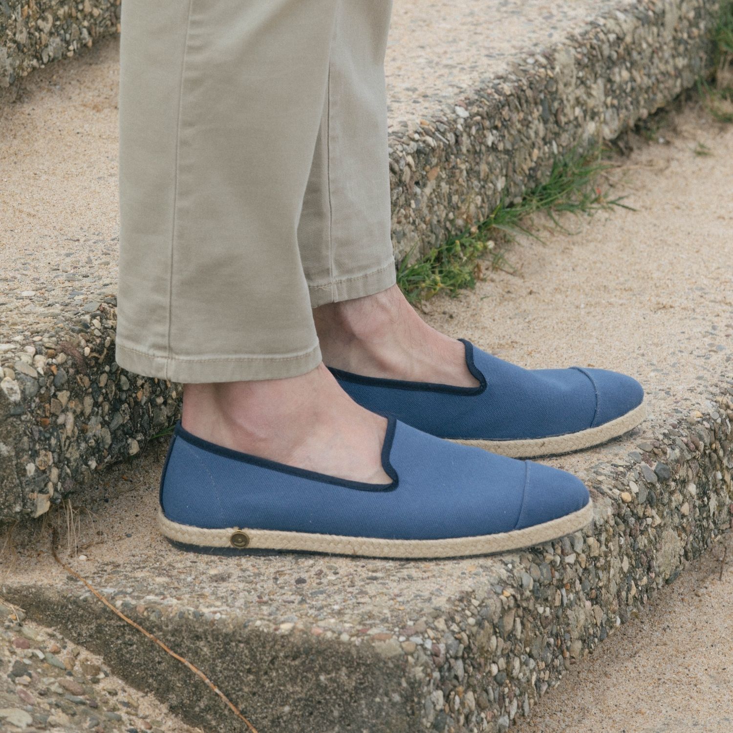 Espadrille homme en Coton Recyclé - Bleu Azur 6