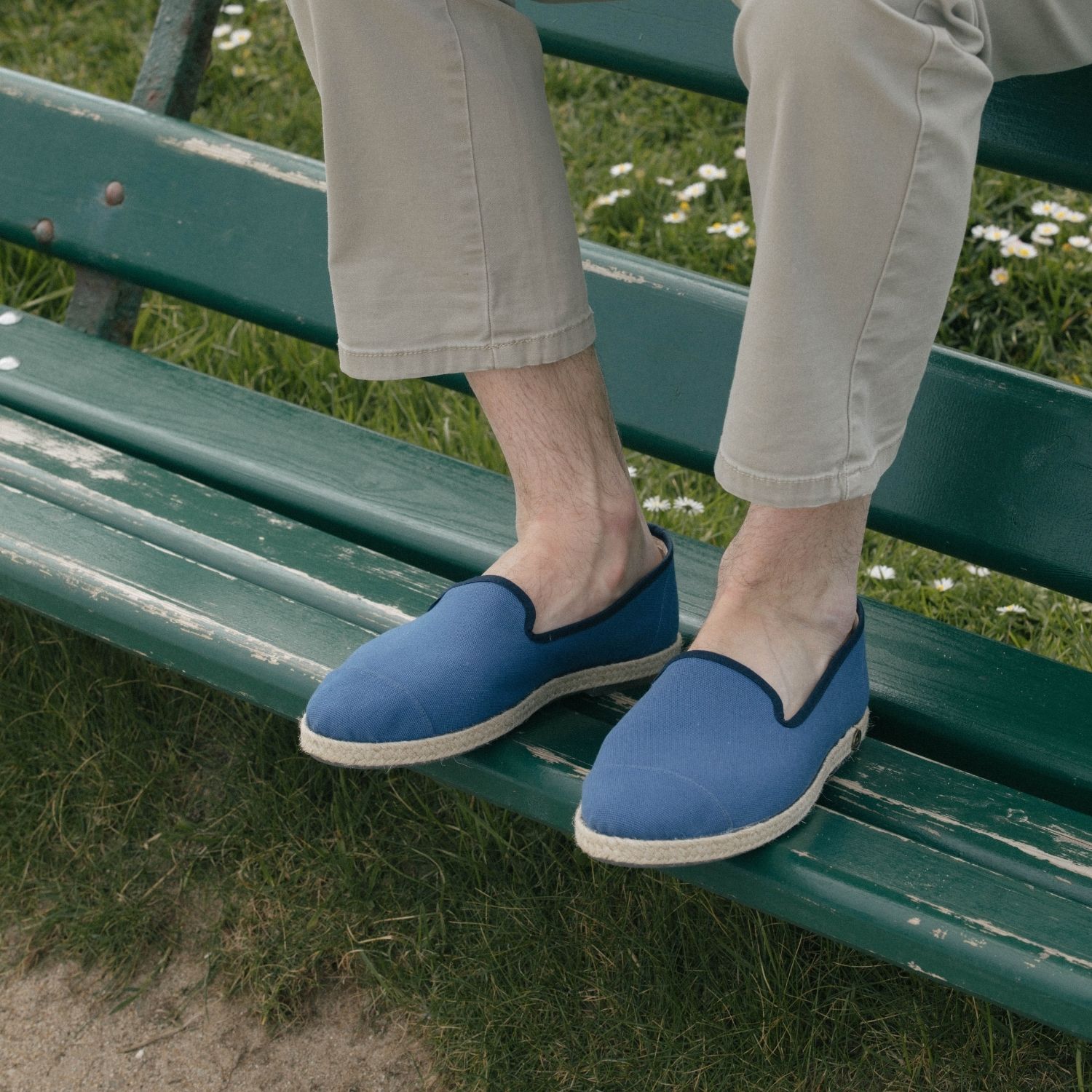 Espadrille homme en Coton Recyclé - Bleu Azur 7