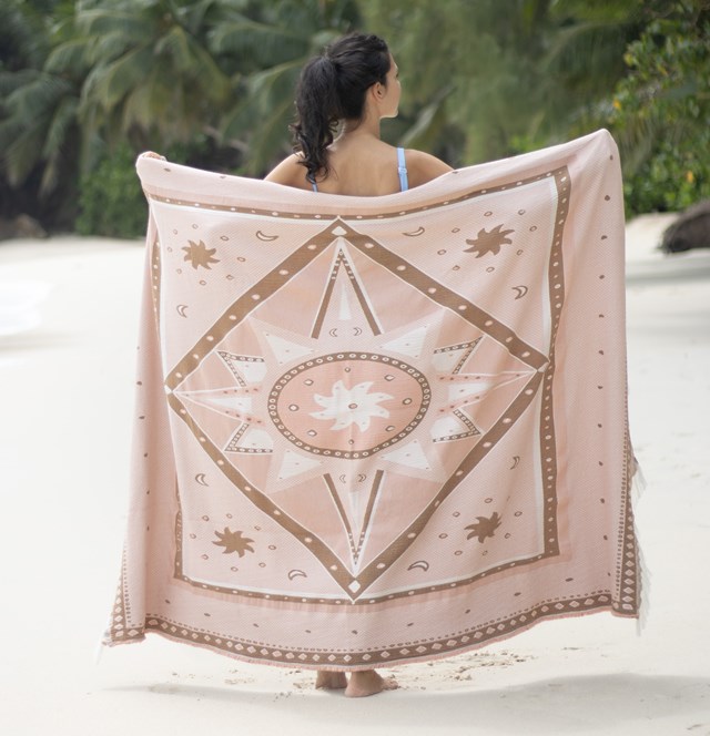 Drap de plage  à partir de coton recyclé et biologique - LUNA 2
