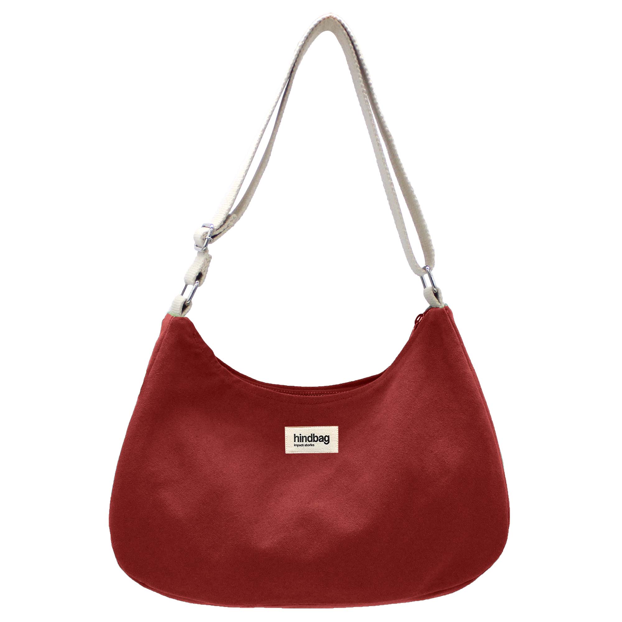 Sac à main ROSA, rouge terracotta, coton bio 2