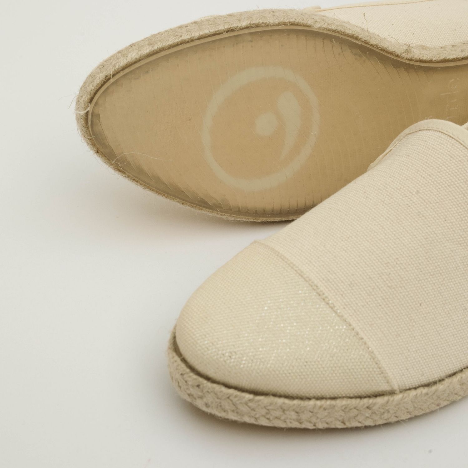Espadrille femme en Coton Recyclé - Ivoire paillettes 4