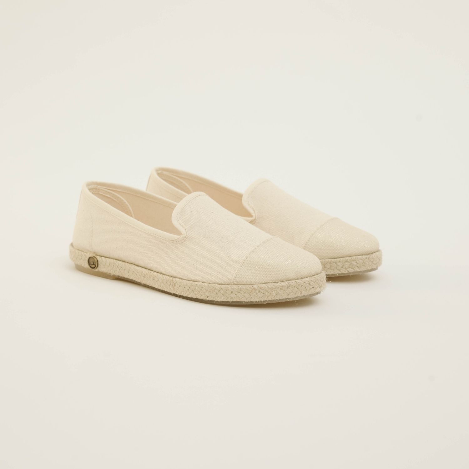 Espadrille femme en Coton Recyclé - Ivoire paillettes 5