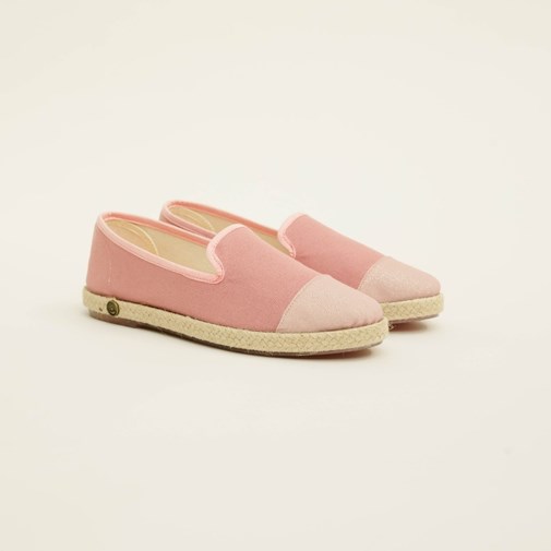 Espadrille femme en Coton Recyclé - Rose Paillettes