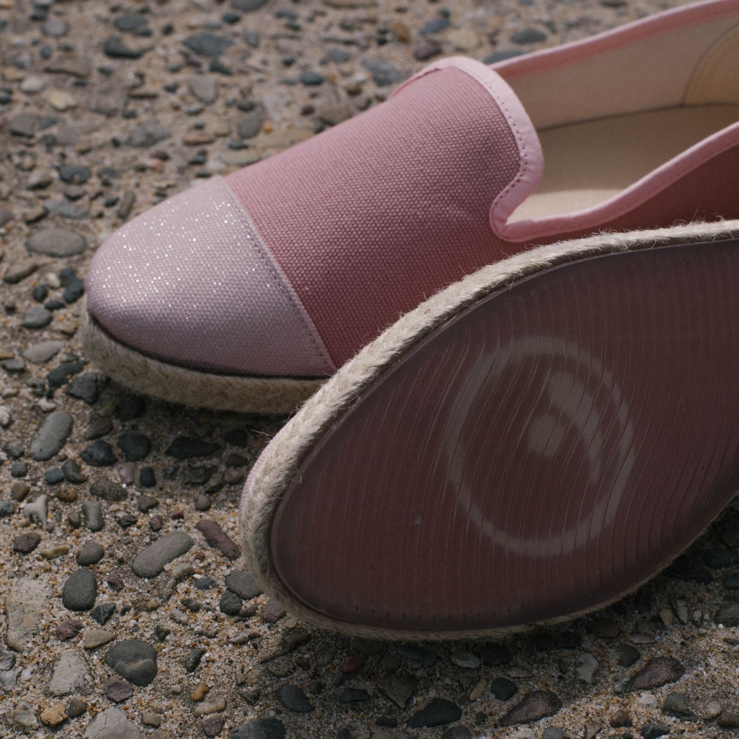 Espadrille femme en Coton Recyclé - Rose Paillettes 6