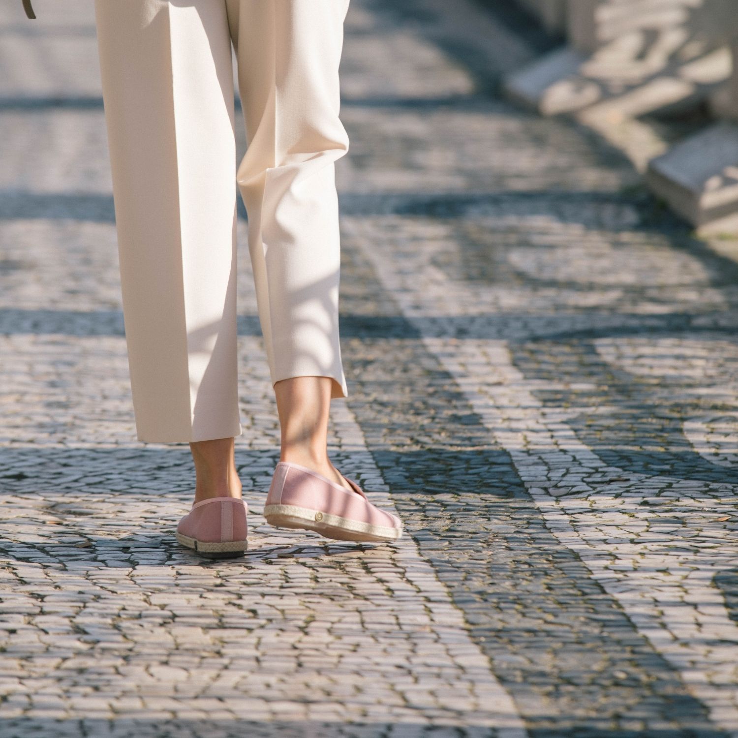 Espadrille femme en Coton Recyclé - Rose Paillettes 8