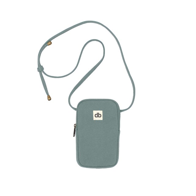 Pochette pour téléphone BILL, vert sauge, coton bio 4