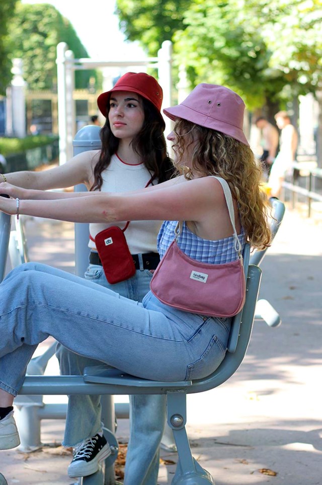 Pochette pour téléphone BILL, rouge terracotta, coton bio