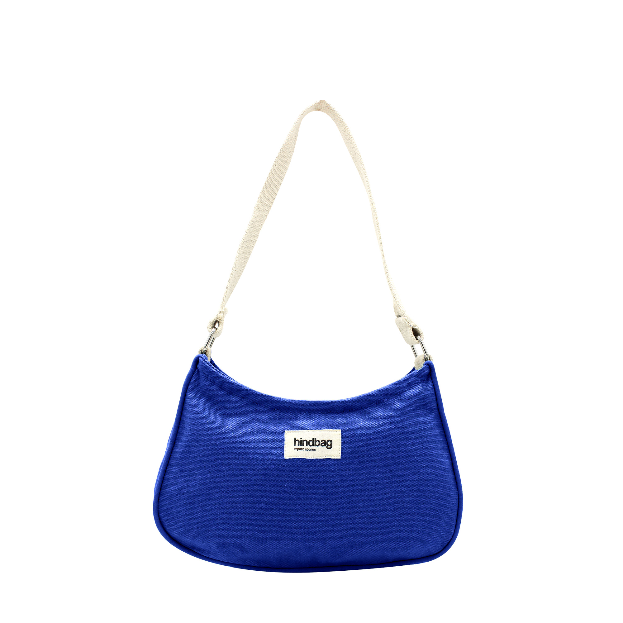 Sac baguette ROMY, bleu électrique, coton bio 2