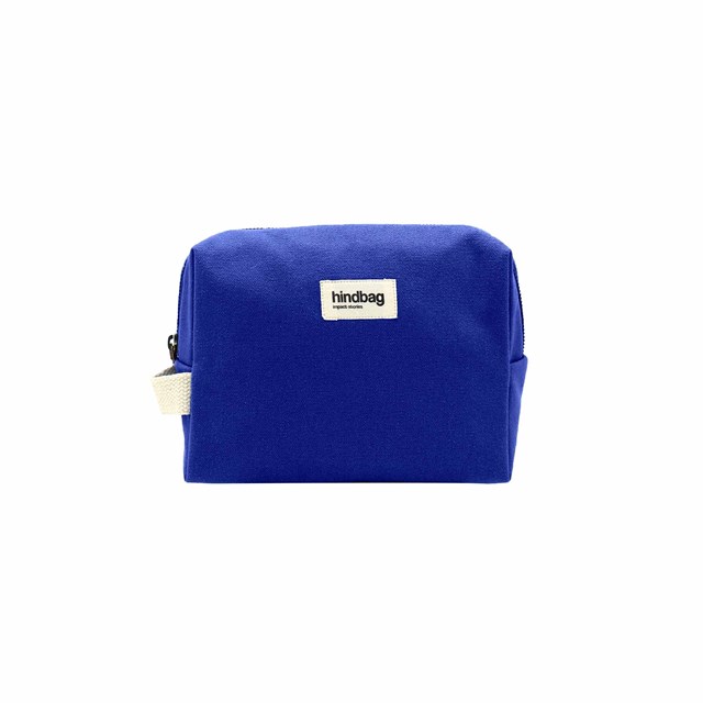 Trousse de toilette LEON, bleu électrique, coton bio 2