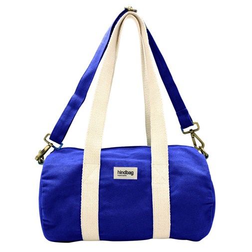 Mini sac polochon MINI SIMON, avec bandoulière, bleu electrique, coton bio