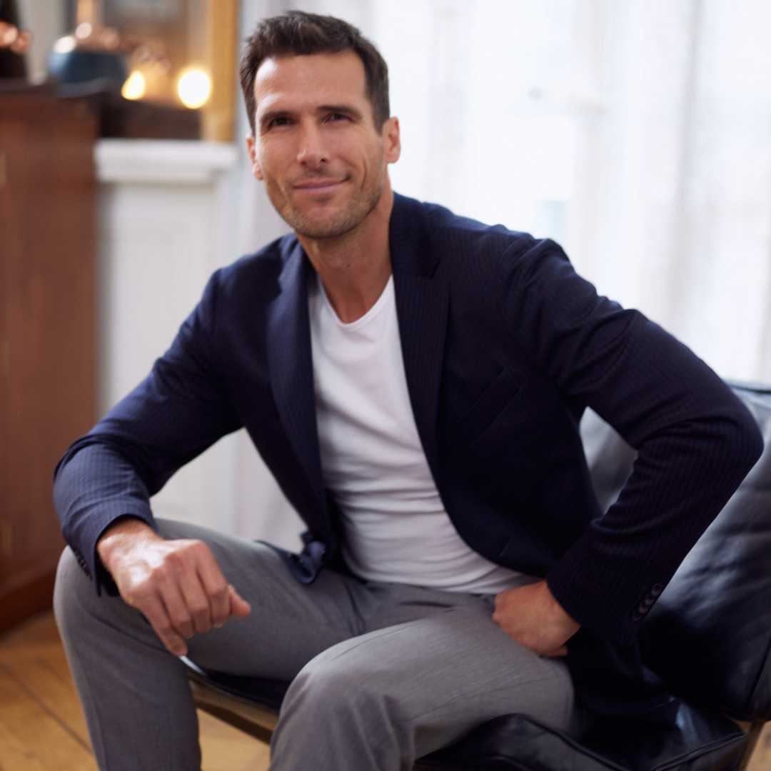 blazer 100% merinos extensible, Gianni à rayures très légères 8