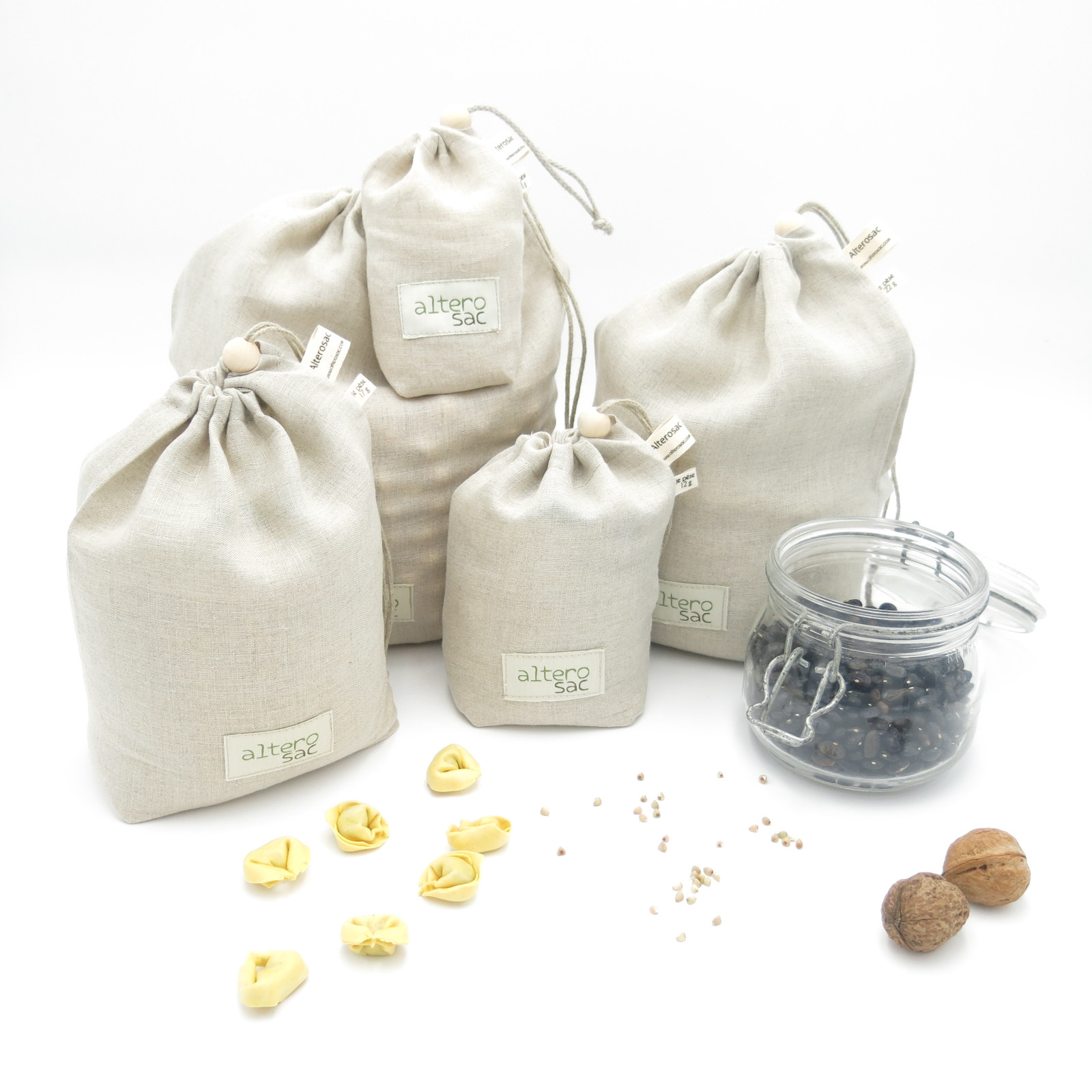 Petit sac à vrac en voile de lin biologique 3