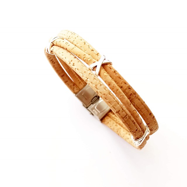 Bracelet en liège unisexe Valentin, bleu ou couleur au choix 16
