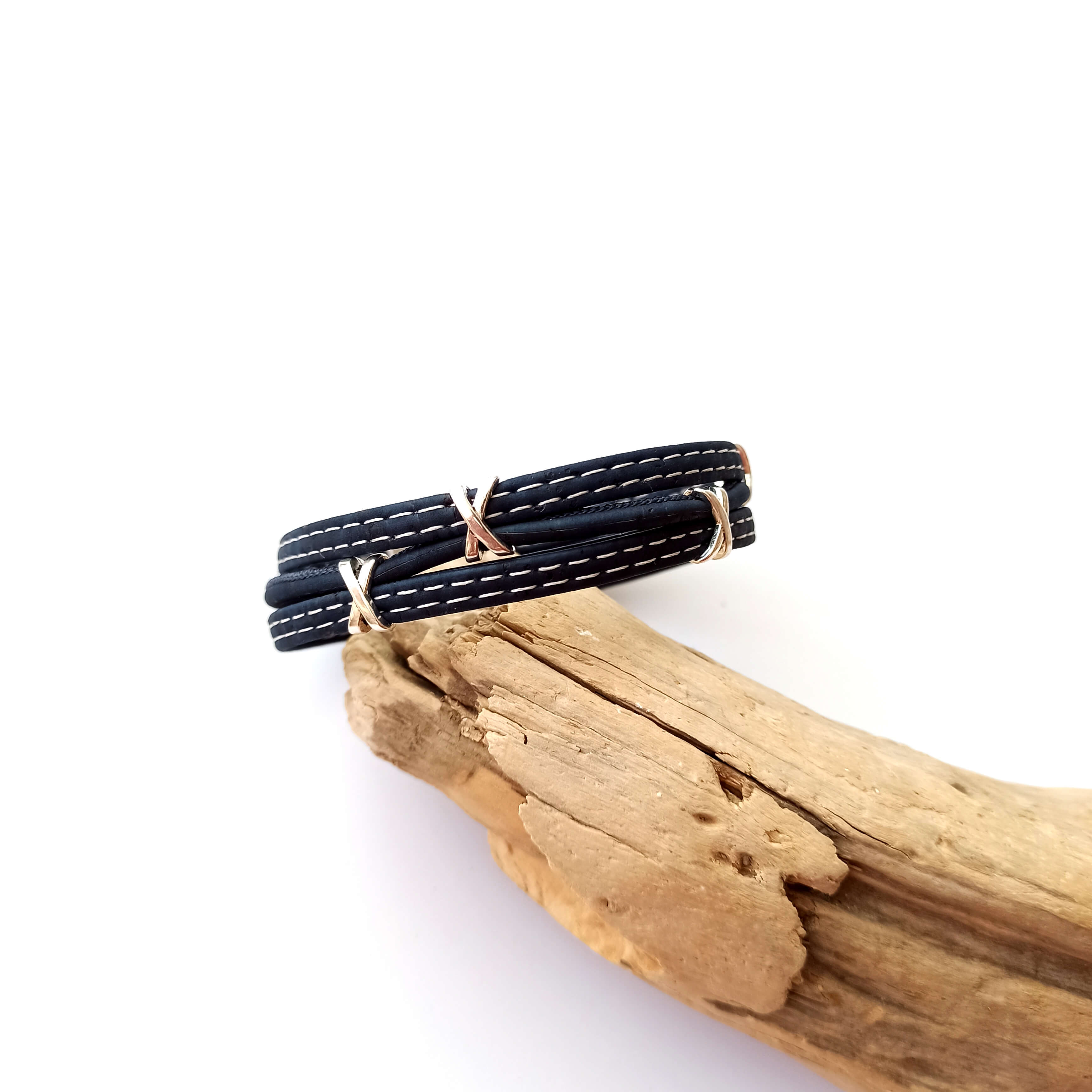 Bracelet en liège unisexe Valentin, vert kaki ou couleur au choix 17