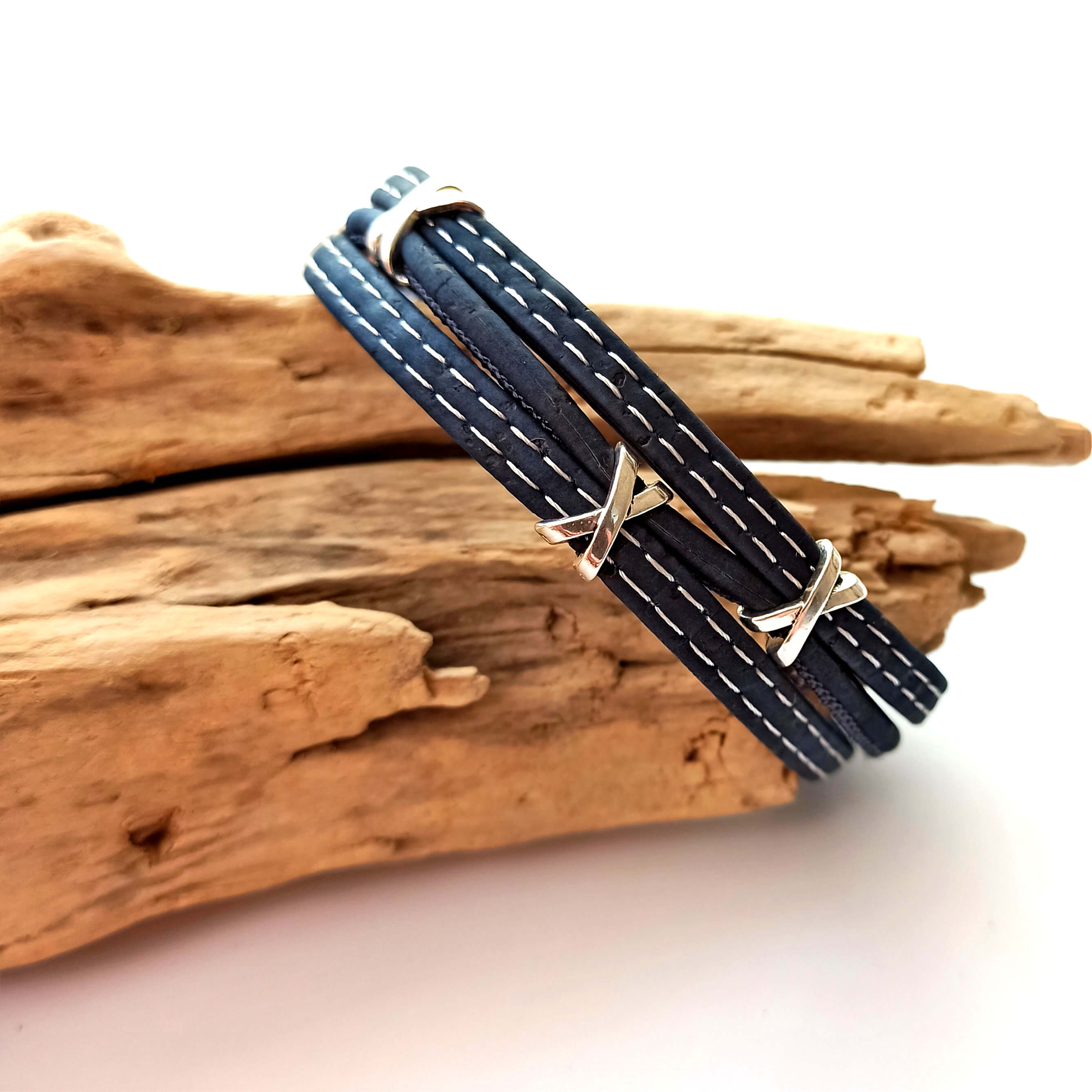 Bracelet en liège unisexe Valentin, vert kaki ou couleur au choix 8