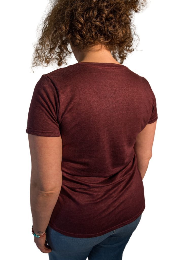 T-shirt en lin bio bordeaux fabriqué en Normandie 10