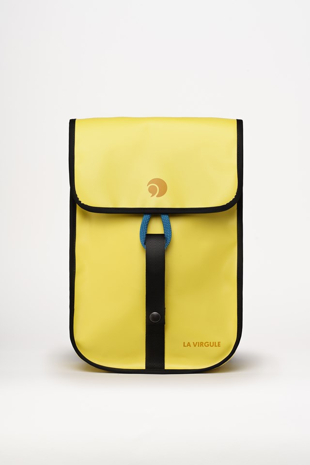 Sac à dos upcyclé jaune GRAVELOT mini 3