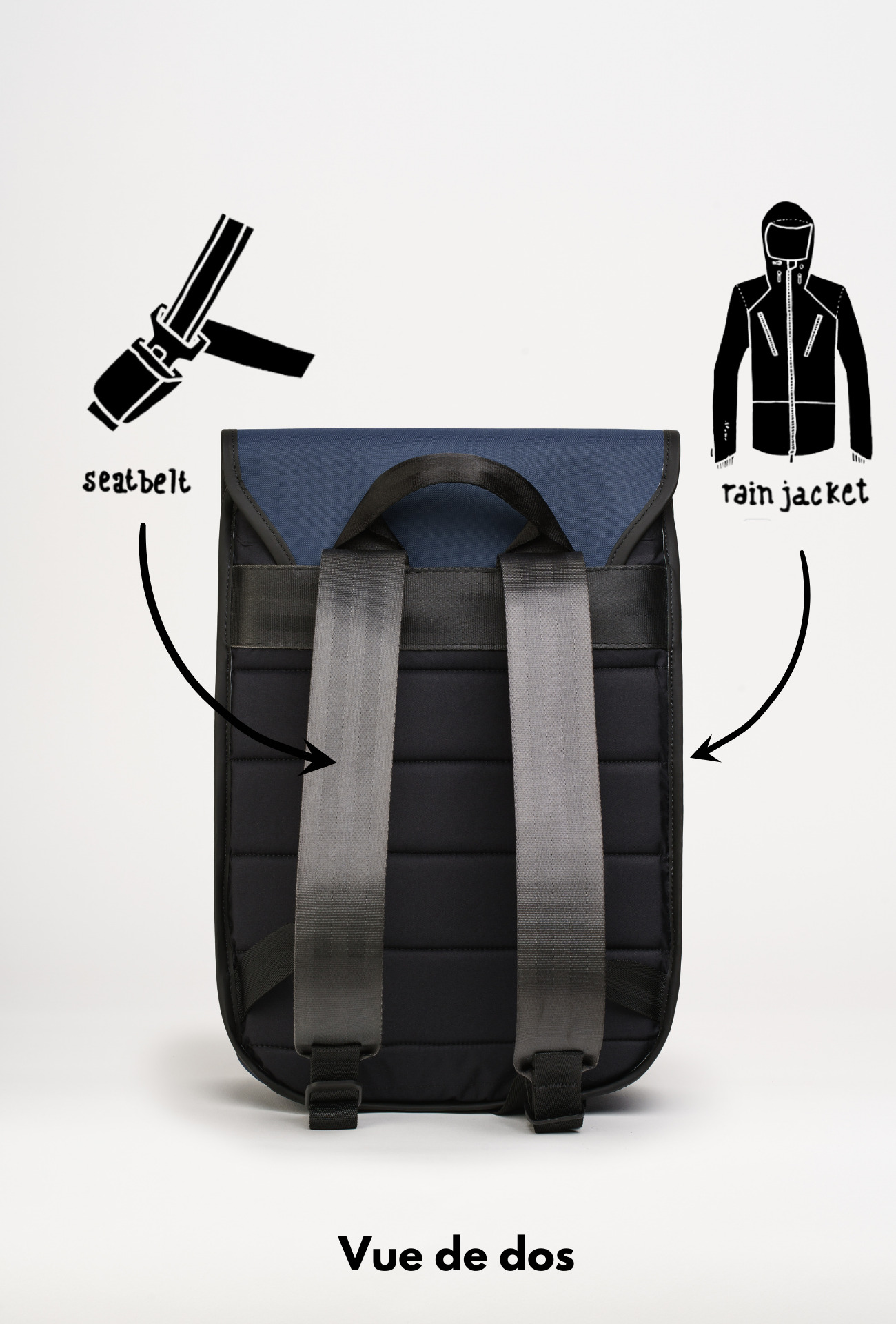 Sac à dos upcyclé rouge GRAVELOT mini 6