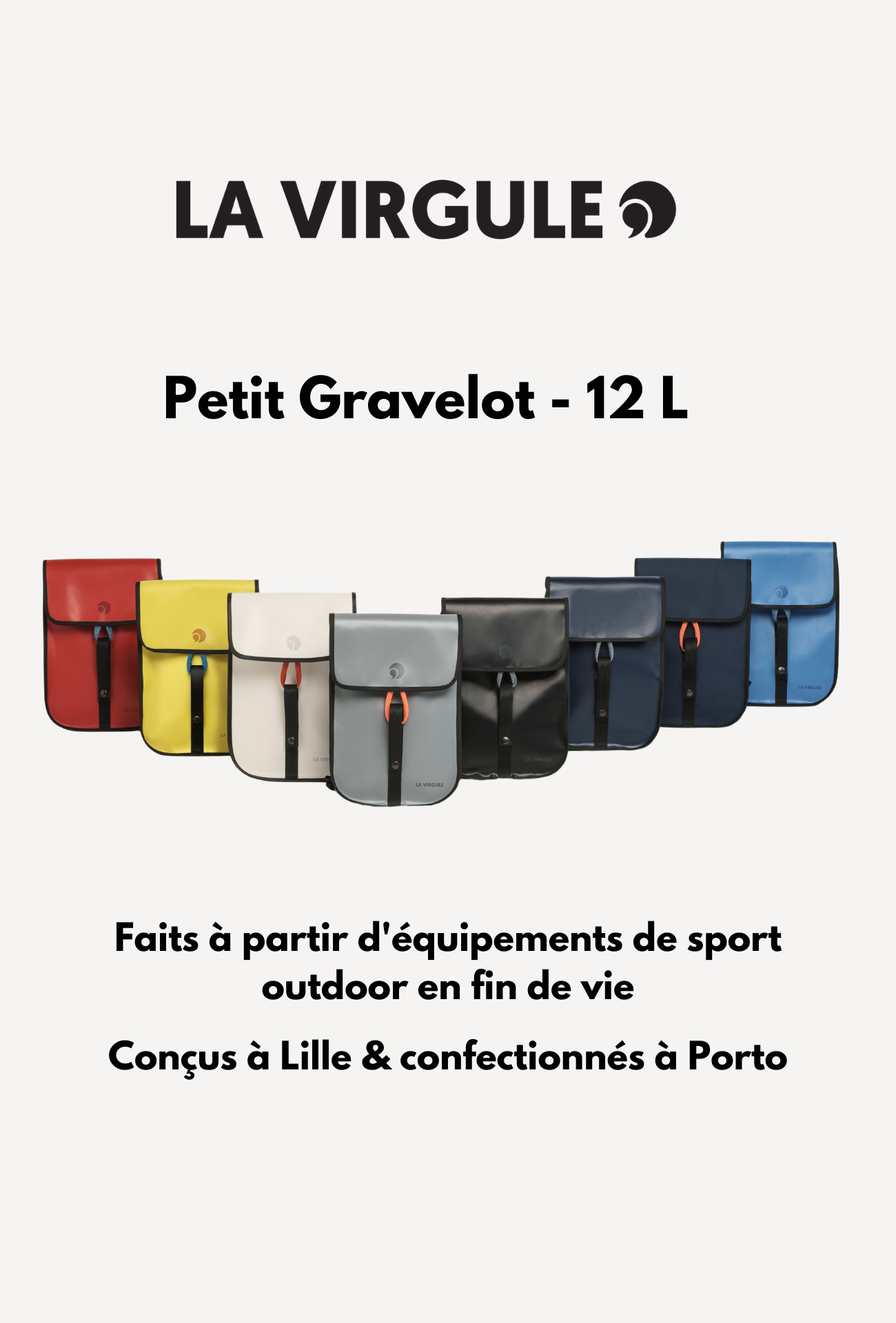 Sac à dos upcyclé rouge GRAVELOT mini 3