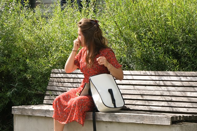 Sac à dos upcyclé beige GRAVELOT mini 9