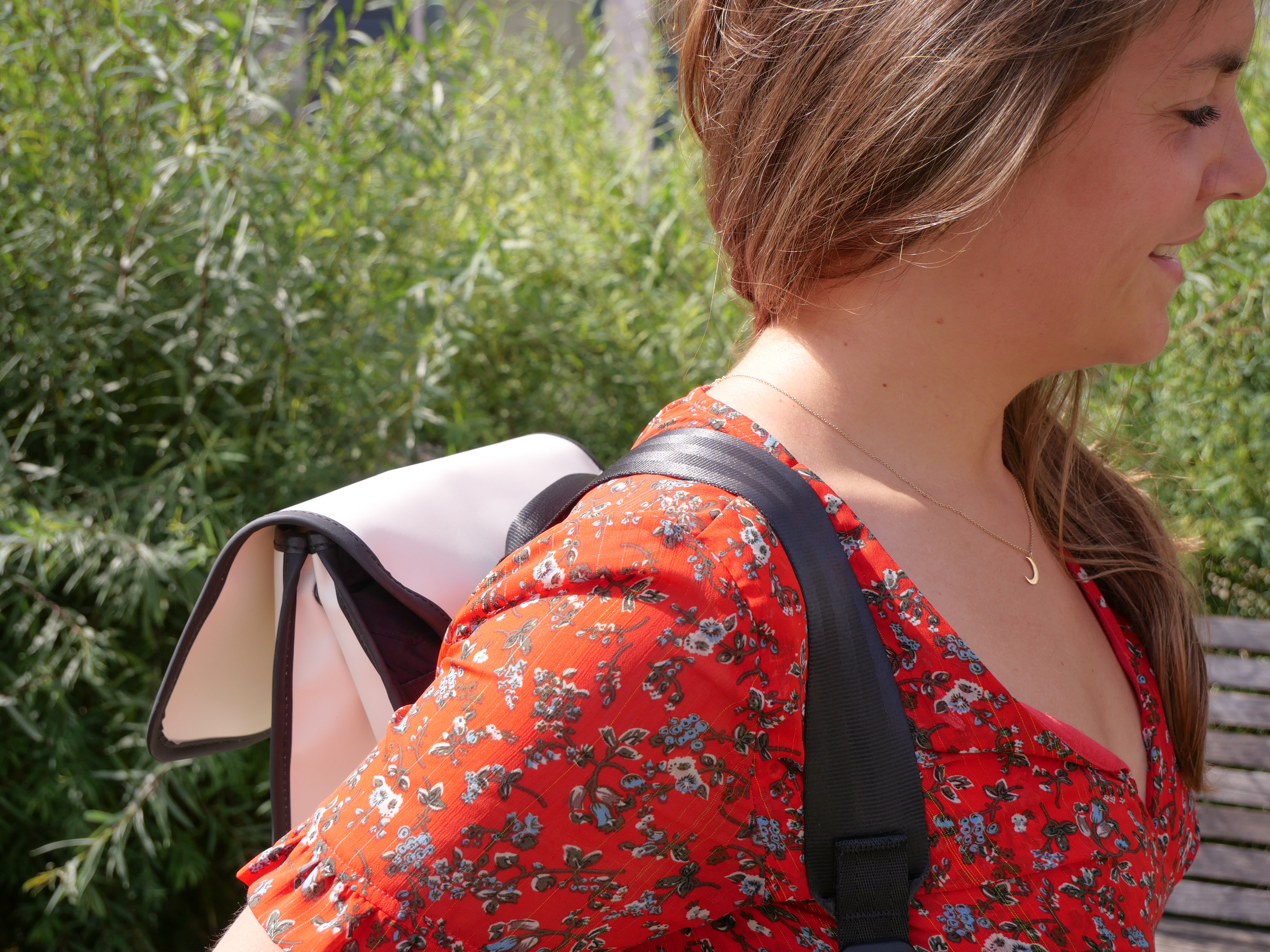 Sac à dos upcyclé beige GRAVELOT mini 12