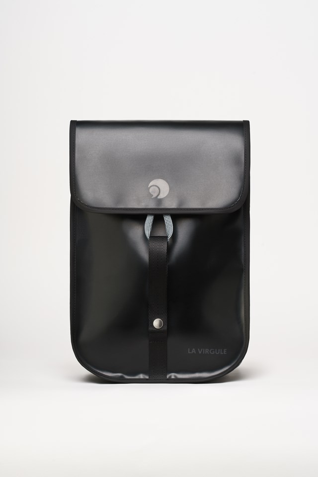Sac à dos upcyclé noir GRAVELOT mini 8