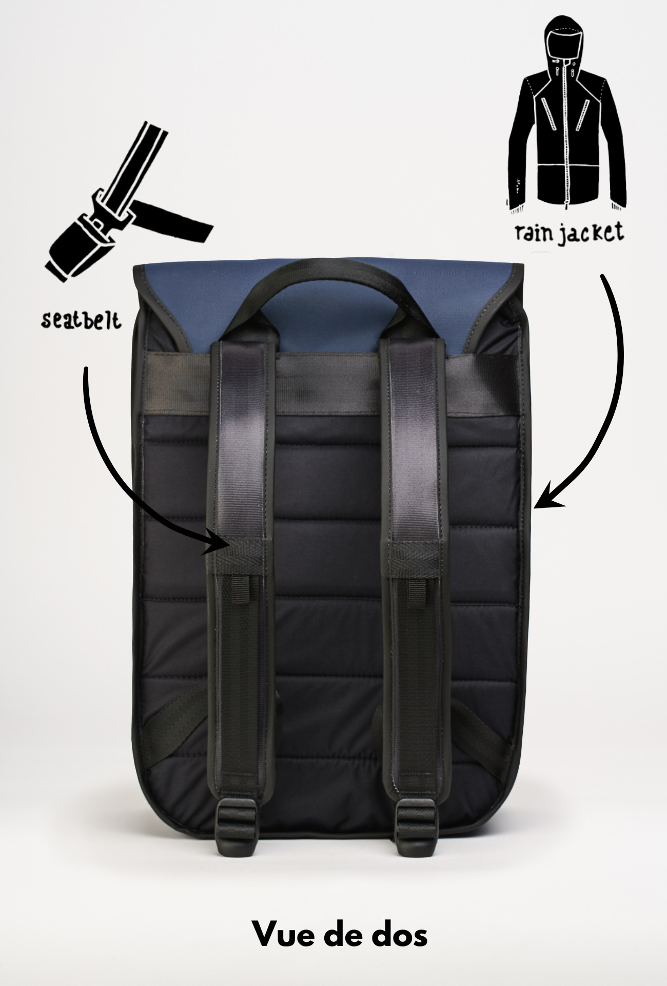 Sac à dos upcyclé blanc GRAVELOT 3