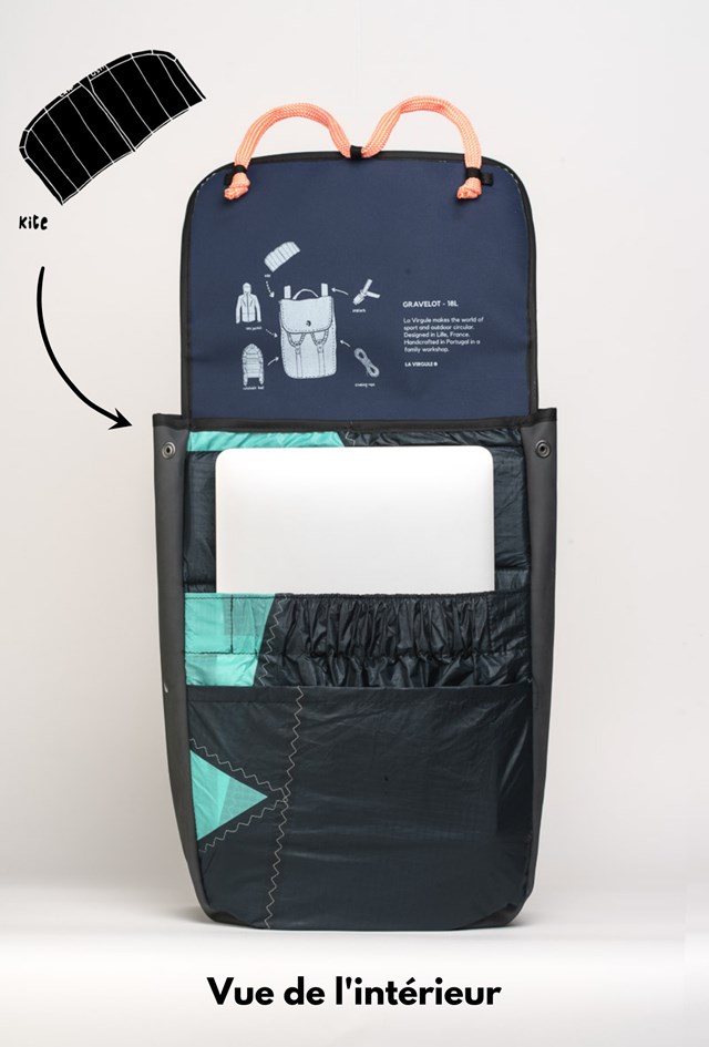 Sac à dos upcyclé blanc GRAVELOT 4
