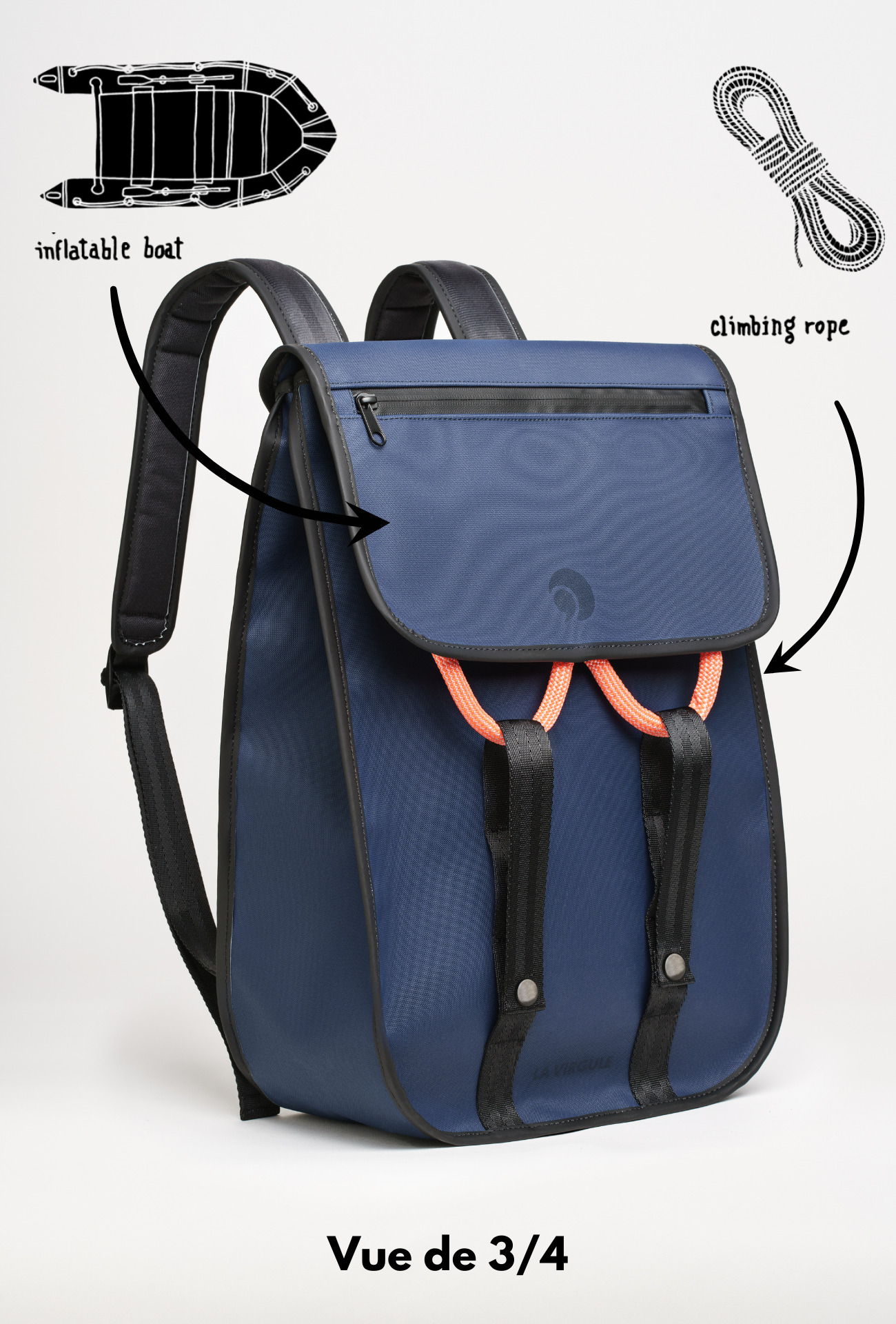 Sac à dos upcyclé blanc GRAVELOT 6