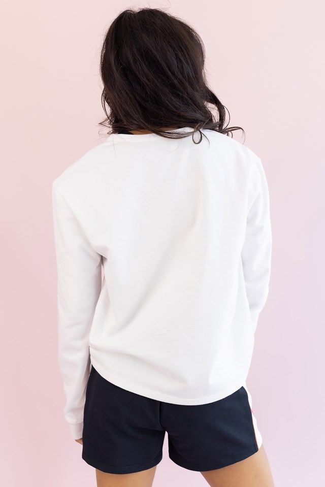 Sweat Blanc Summer en Coton bio - EMMA 4