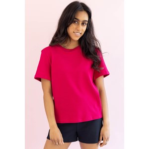 T-Shirt en Coton bio - GABRIEL (Fuchsia/Uni)